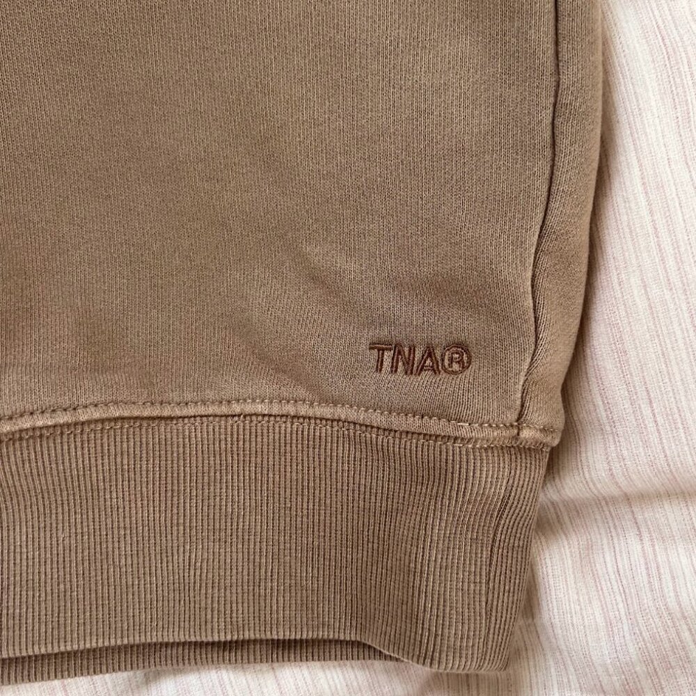 Aritzia TNA Cozy Fleece Boyfriend Fit Button Collar Pullover Medium - Picture 5 of 7